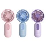 VanSmaGo 3 Paket Taşınabilir El Tipi Mini Fan, USB Şarj Edilebilir Kişisel Fan, Pille Çalışan Küçük Boyun Vantilatörü, Seyahat/Kamp/Dış Mekan/Ev/Ofis için 3 Hızlı, (Pembe+Mavi+Mor)