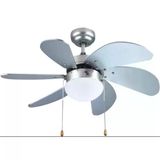 Vanti Kcf282 60W Silver Metalik Desenli Aydınlatmalı Tavan Vantilatörü