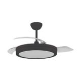 Vanti KCF306 30 W 42 inç Siyah Modern 3 Renk Kumandalı Ledli Dekoratif Tavan Vantilatörü