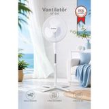 Vantilatör 3 Pervaneli 3 Kademeli Ayarlanabilir Ayaklı 16 Inc 55W Fan Sf04 Beyaz