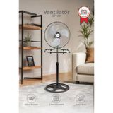Vantilatör 3 Pervaneli 3 Kademeli Ayarlanabilir Ayaklı 18 Inc 55W Fan Sf03 Gümüş