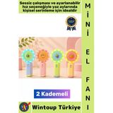 #Vantilatör Kompakt Hafif Sessiz Çalışma Ev Ofis Seyahat Serinleme Çok Şık Sevimli Tasarım Renkli Işıklı Şarjlı 2 Kademe