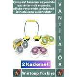 #Vantilatör Kompakt Sessiz Hafif Kablosuz Taşınabilir Usb Şarjlı 2 Kademeli El Boyun Fanı Vantilatör