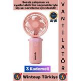#Vantilatör Kompakt Sessiz Yoğun Üflemeli 3 Kademeli Ayarlanabilir Şarjlı Mini El Fanı Vantilatör