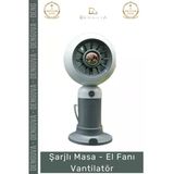 #Vantilatör Şarjlı Usb Taşınabilir Sessiz 2 Kademeli Mini Ofis Seyahat Küçük Masa El Fanı Vantilatör