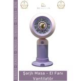 #Vantilatör Şarjlı Usb Taşınabilir Sessiz Model 3 Seyahat Kompakt Kademeli Masa El Fanı Vantilatör
