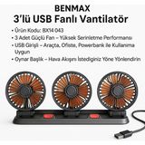 vantilatör üç fanlı usb çıkışlı - Çok Renkli