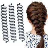VANTOBEST 6 adet saç örgü aracı saç şekillendirme aksesuarları kiti bayan saç şekillendirme klipsi DIY fransız saç örgü aracı rulo topuz makinesi fransız kırkayak örgüler saç modeli örgü aracı DIY saç modeli