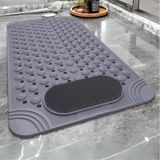 Vantuzlu Banyo Ve Duş Kaydırmazı Duşakabin Küvet İçi Ayak Masajlı Banyo Paspası 36x69,5 Cm Gri