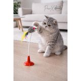 Vantuzlu Çakıl Sesli Peluş Fare Kedi Oyuncağı 20 Cm Zemine Yapışan Esnek İnteraktif