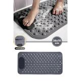 Vantuzlu Dikdörtgen Banyo Duş Kaydırmaz Paspas, Küvet İçi Banyo Zemini Ayak Masaj Halısı (70X36cm)