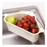 Vantuzlu Üçgen Sebze Meyve Lavabo Raf Evye Süzgeç Sünger Tutucu Düzenleyici Mutfak Organizer