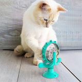 Vantuzlu Zilli Interaktif Donebilen Mama Kapli Renkli Eglenceli Egitici Kedi Oyuncagi (2818)