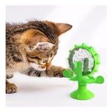 Vantuzlu Zilli İnteraktif Dönebilen Mama Kaplı Renkli Eğlenceli Eğitici Kedi Oyuncağı