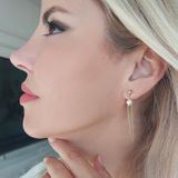 VAOOV 925 Ayar Gümüş Zincir Sallantili Inci Kupe