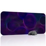 Vaporwave Grid Oyuncu Gaming Mouse Pad Kauçuk Kaymaz Taban Mousepad (V4, 70x30 XL)