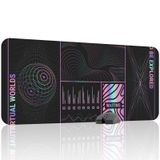 Vaporwave Grid Oyuncu Gaming Mouse Pad Kauçuk Kaymaz Taban Mousepad (V5, 90x40 XXL)