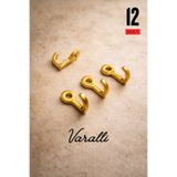 Varalli 12 Adet Dekoratif Tesbih ve Kanca Askısı Gold Küçük Boy Fincan Askısı 2 cm
