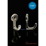 Varalli Dekoratif Parlak Gümüş Küçük Boy Tekli Fincan Askısı – 2 cm 10’lu Metal Askı Seti