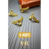 Varalli Gold Etekli Ayak 1,5cm - Dekoratif, Nişan Tepsi, Mücevher, Tespih, Puro, Stand, Sandık, Kutu Ayağı