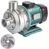 Varan DWK 100 Açık Çarklı Paslanmaz Santrifüj Pompa 1 HP/ 0.75 kW, Monofaze 220 V, 9 Mss (AISI 304)