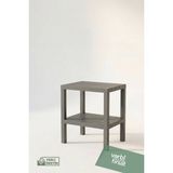 VarBiFırsat 2 Katlı Düzenleyici Plastik Raf Ünitesi, Kitaplık, Banyo, Mutfak Rafı, Ayakkabılık - Gri