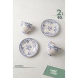 Varbifırsat 2’li Vintage Desenli Porselen Fincan Seti | Çay & Kahve Fincanı Tabaklı Takım