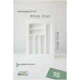 Varbifırsat 37x49 cm Kesilebilir Çekmece İçi Kaşıklık | Beyaz
