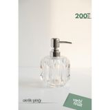 Varbifırsat Akrilik Altıgen Sıvı Sabunluk 200 ml | Modern Dekoratif Tasarım | Şeffaf