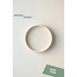 VarBiFırsat Aura Porselen Sunum Tabağı 24 cm |yuvarlak Servis, Kahvaltı & Pasta Tabağı