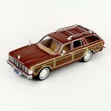 Vardem 1:24 1979 Chrysler Lebaron Town Country Model Araba - Kahverengi