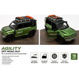 Vardem 18 cm Die-Cast Off-Road Suv Çek Bırak Metal Oyuncak Araba – Açılabilir Kapılı Yeşil Jeep Modeli