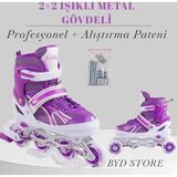 Vardem 2+2 Işıklı Metal Gövdeli Profesyonel Ve Alıştırma Çocuk Pateni