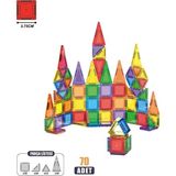 Vardem 70 Parça Manyetik Yapı Blokları 3,75 cm Yaratıcı Bloklar Hediyelik Eğlenceli Set