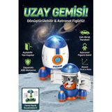 Vardem Astronot Figürlü Çek Bırak Uzay Gemisi Oyuncak Açılabilir Kapılı Uzay Mekiği