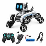 VARDEM Bilekten Kontrol ve Uzaktan Kumandalı 8 Teker 2.4G Şarjlı Köpek Araba, Işıklı Müzikli Robot Dog Stunt Araç, Akıllı Yürüyüşlü Akrobat Oyuncak JIN-2950