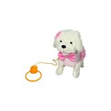 Vardem Cartoon Pet Peluş Tasmalı Yürüyen Pembe Fiyonklu Köpek Pft-b025