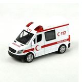Vardem Çek-Bırak Özellikli 1.32 Işıklı Sesli Metal Ambulans