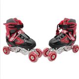 Vardem Işıklı Ayarlanabilir (Alıştırma ve Sıralı) Paten Çocuk Outdoor Bahçe Oyunları - Kırmızı - 34 - 37