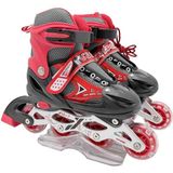 Vardem Işıklı Ayarlanabilir (Alıştırma ve Sıralı) Paten Çocuk Outdoor Bahçe Oyunları - Kırmızı - 38 - 41