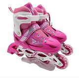 Vardem Işıklı Ayarlanabilir (Alıştırma ve Sıralı) Paten Çocuk Outdoor Bahçe Oyunları - Pembe - 38 - 41