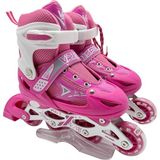 Vardem Işıklı Ayarlanabilir (Alıştırma ve Sıralı) Paten M Boy (34-37 Numara) - Pembe - 34/37
