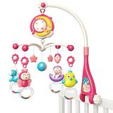 VARDEM Işıklı Müzikli Kumandalı Kırmızı Bebek Dönencesi, Ninnili Beşik Oyuncağı 0+ Ay BIB-648A-54