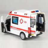Vardem Işıklı Sürgülü Kapılı Oyuncak Ambulans - Beyaz