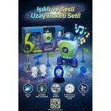 Vardem Işıklı Ve Sesli Metal Uzay Roketi Seti - Asansörlü Astronot Oyuncak Seti 3+ Yaş