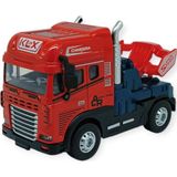 Vardem Metal Tır 1:24 - Sesli Işıklı Tır 13 cm - Kırmızı