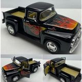 Vardem Monsterçocuk ~ Çek Bırak 1956 Ford F-100 Pickup (Alev Desenli) - Siyah