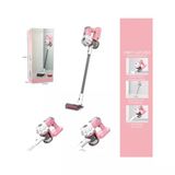 Vardem Monsterçocuk - Çekme Özellikli Pilli Sesli Oyuncak Süpürge 75Cm Dikey Elektrik Süpürgesi Dyson Model (3 In1) Pembe