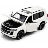 Vardem Oyuncak 1:32 Metal Çek Bırak Lüks Arazi Aracı Toyota Land Cruiser Model Oyuncak Araba - Sesli Işıklı Beyaz