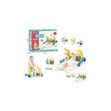 VARDEM OYUNCAK BIB6015 -Vardem Piyanolu 2 in 1 Bebek Yürüteci ve Tavşan Desenli Mavi Oyun Halısı